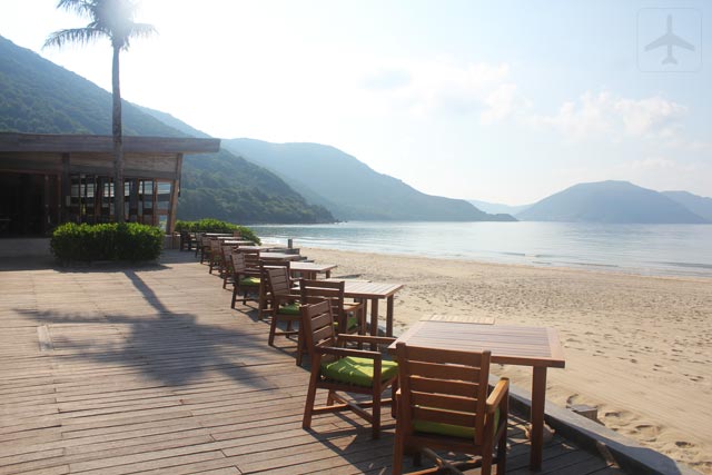 Restaurant by the beach with a scenery that one would never get tired of.