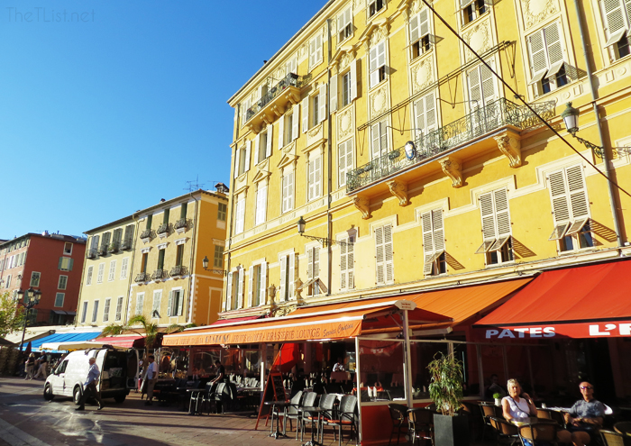 The town bathing in the golden sunlight, just before sunset.