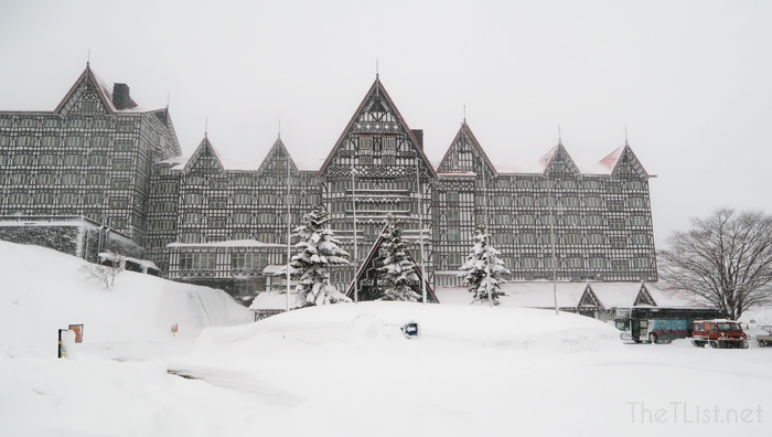 Entrance of Hotel Green Plaza - the ski-in-ski-out hotel of Cortina.